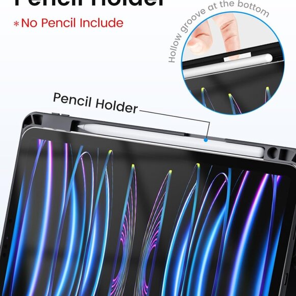 🎁Free w/Purchase🎁 OYEEICE Smart Folio Keyboard Case for iPad 10.9" - Black - Picture 9 of 9